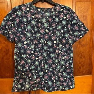 firework scrub top